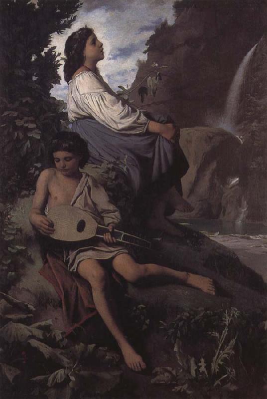 Anselm Feuerbach Ricordo di Tivoli oil painting picture